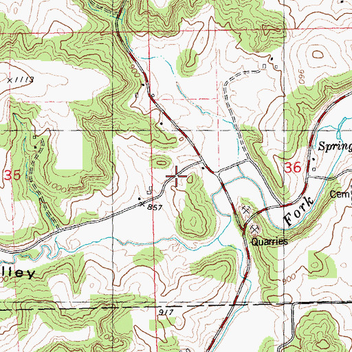 Topographic Map of Gunderson School (historical), WI