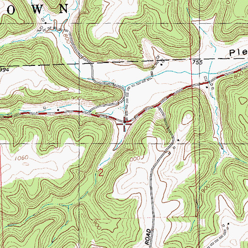 Topographic Map of Pleasant Valley School (historical), WI
