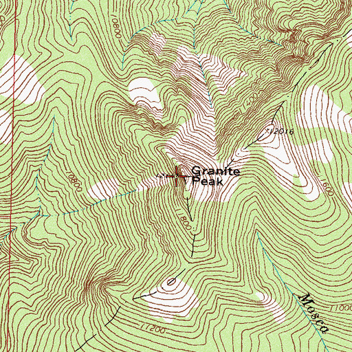 Topographic Map of Granite Peak, CO