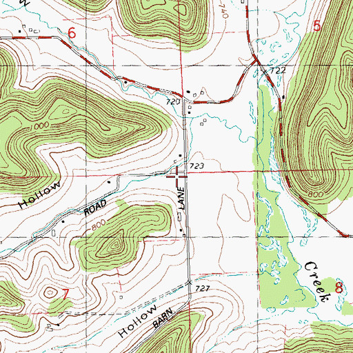 Topographic Map of Gault Hollow School (historical), WI