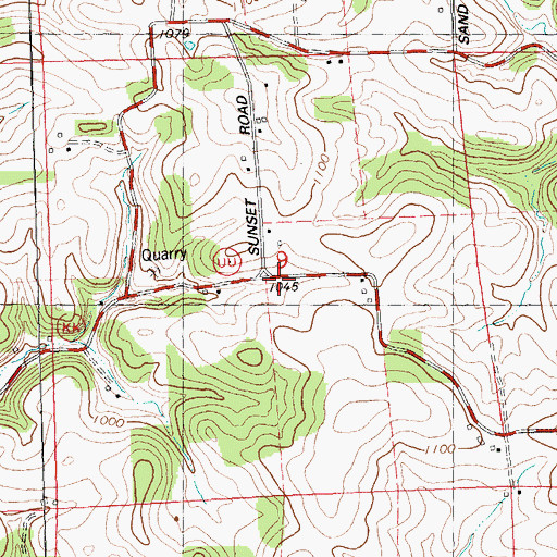 Topographic Map of Harmony Church (historical), WI