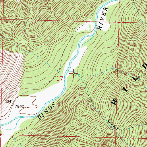 Topographic Map of Lost Canyon, CO