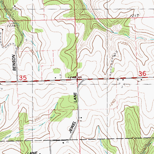 Topographic Map of Pleasant Valley School (historical), WI