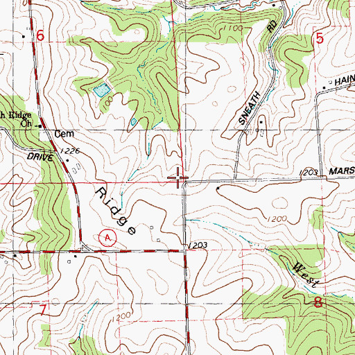 Topographic Map of Putnam School (historical), WI