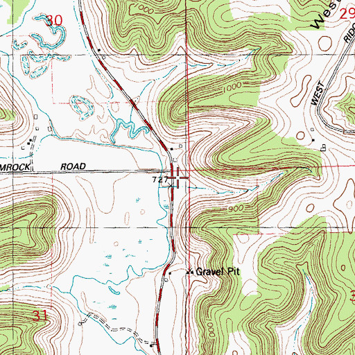 Topographic Map of Tiller School (historical), WI