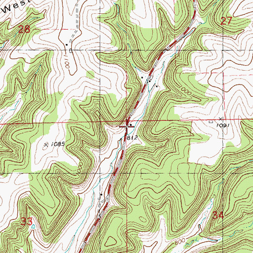 Topographic Map of Torgerson School (historical), WI