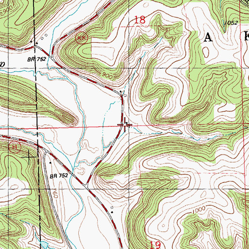 Topographic Map of Upper Knapp Creek School (historical), WI