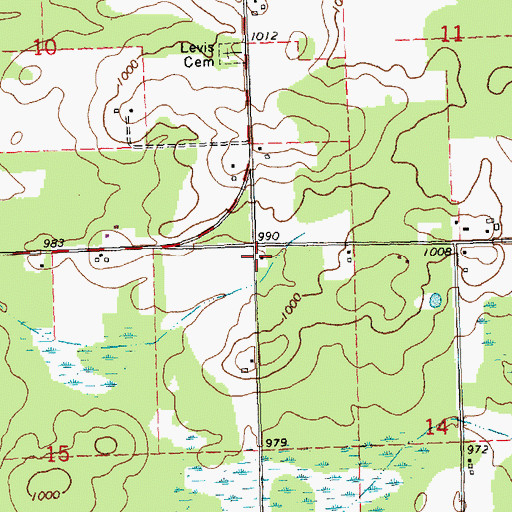 Topographic Map of Meadow View School (historical), WI