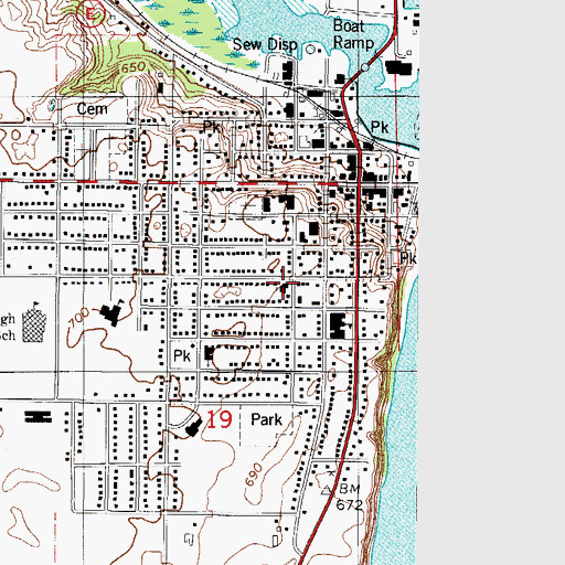 Topographic Map of Community Congregational Church, WI