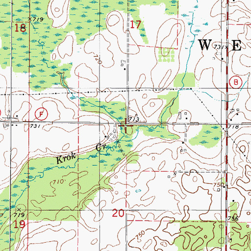 Topographic Map of Dikeman School (historical), WI