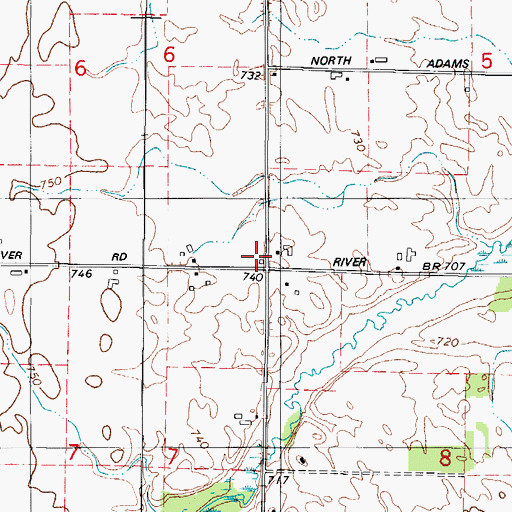 Topographic Map of Garfield School (historical), WI