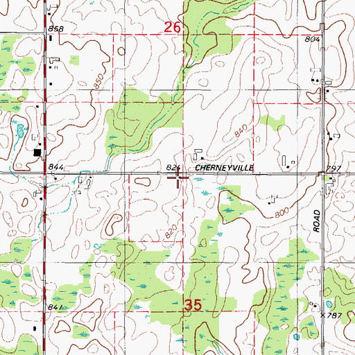 Topographic Map of High Bluff School (historical), WI
