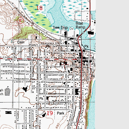 Topographic Map of Holy Rosary Catholic Church, WI