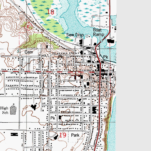 Topographic Map of Holy Rosary School, WI