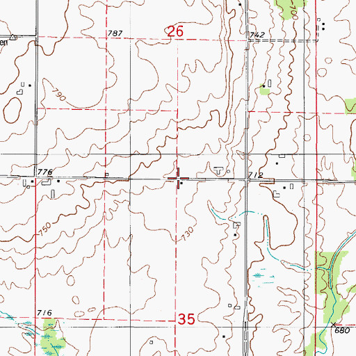 Topographic Map of Liberty School (historical), WI
