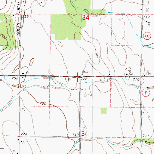 Topographic Map of Lincoln School (historical), WI