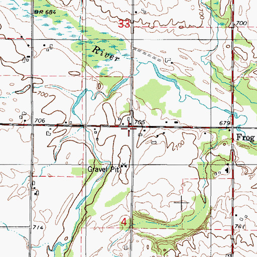 Topographic Map of Lowell School (historical), WI