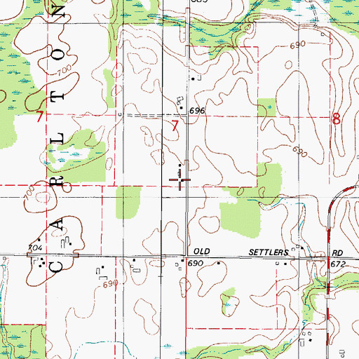 Topographic Map of Norman Cemetery, WI