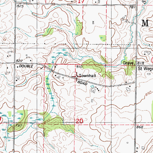 Topographic Map of Pilsen School (historical), WI