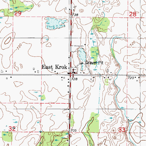Topographic Map of Saint Hedwig Catholic Church, WI