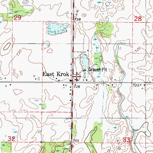 Topographic Map of Saint Hedwigs Catholic Cemetery, WI