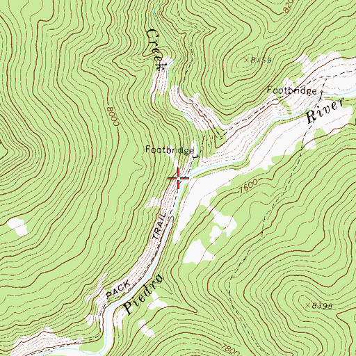 Topographic Map of Weminuche Creek, CO