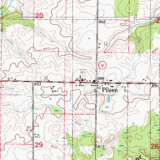 Topographic Map of Saint Joseph Catholic Church, WI