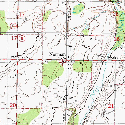 Topographic Map of Saint Joseph Catholic Church, WI