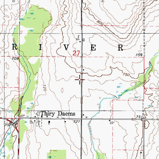 Topographic Map of Washington School (historical), WI