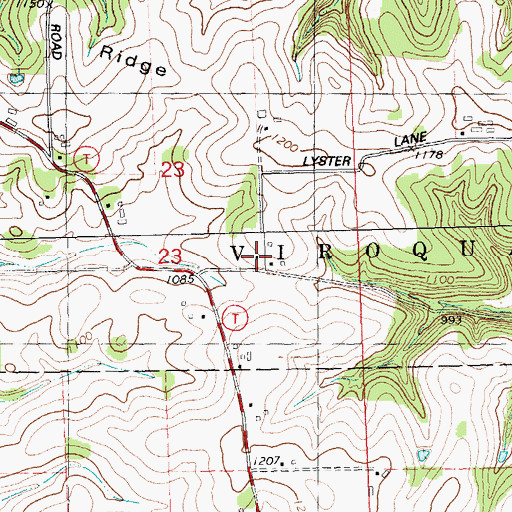 Topographic Map of Lyster School (historical), WI
