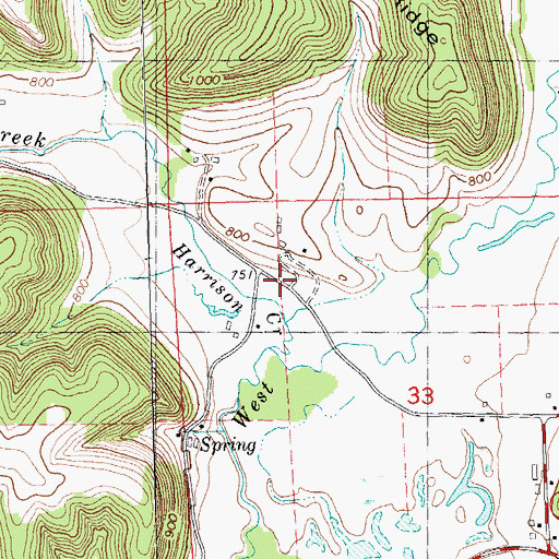 Topographic Map of Manning School (historical), WI