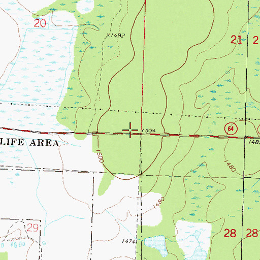 Topographic Map of Ackley Lookout Tower (historical), WI