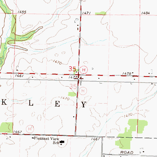 Topographic Map of Clover Valley School (historical), WI
