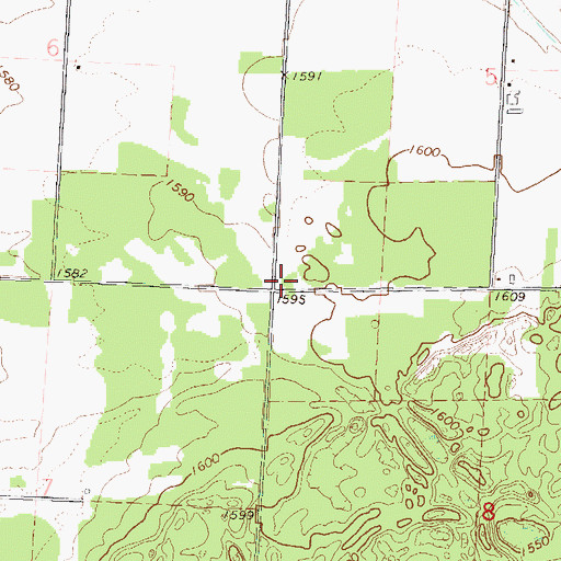Topographic Map of Edison School (historical), WI