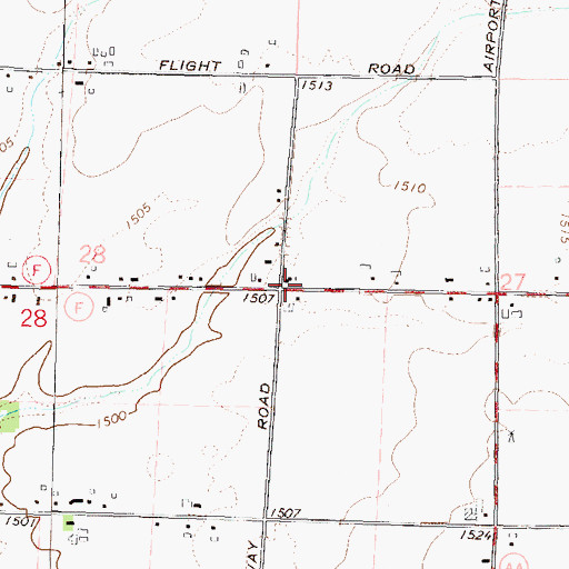 Topographic Map of Fairview School (historical), WI