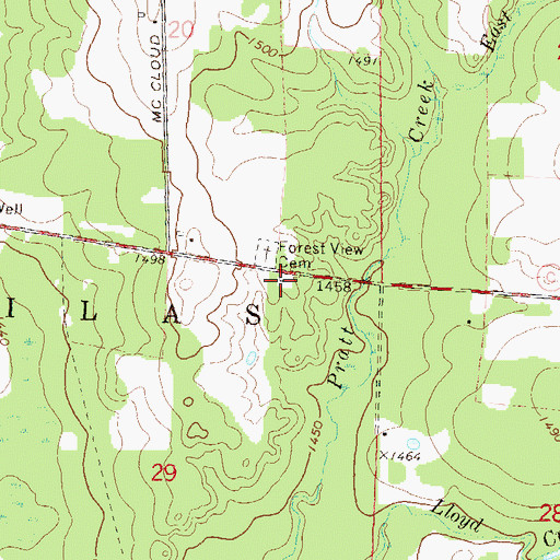 Topographic Map of Forest View School (historical), WI