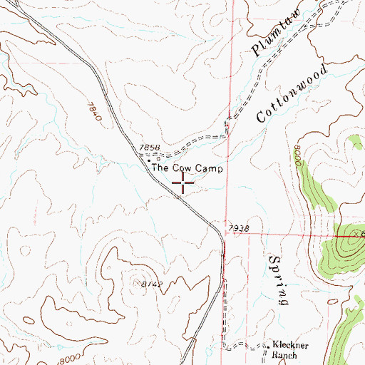 Topographic Map of Spring Creek, CO