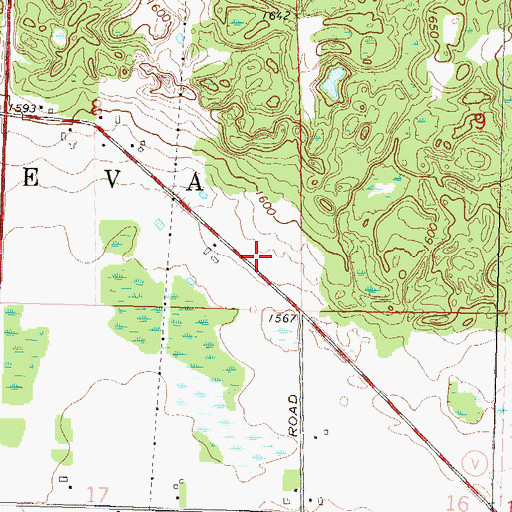 Topographic Map of Little Chicago School (historical), WI