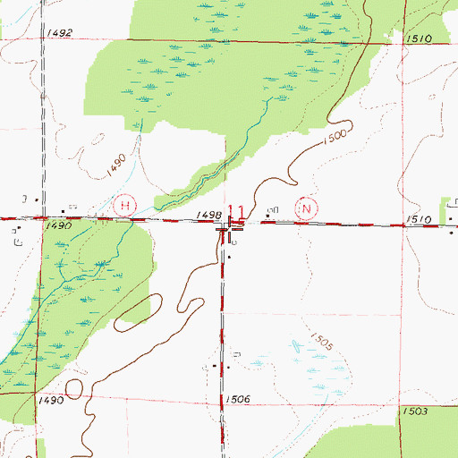 Topographic Map of Longfellow School (historical), WI
