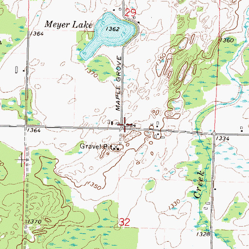 Topographic Map of Maple Grove School (historical), WI