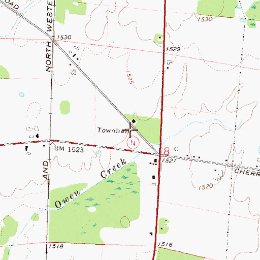 Topographic Map of Mayflower School (historical), WI