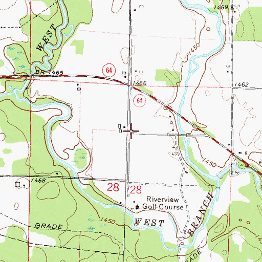 Topographic Map of Riverview School (historical), WI