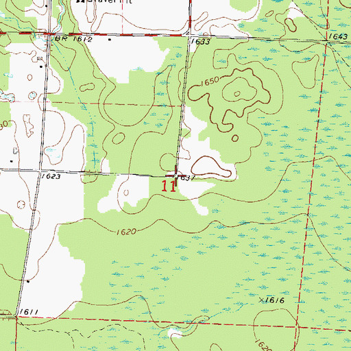 Topographic Map of Rocky Glen School (historical), WI