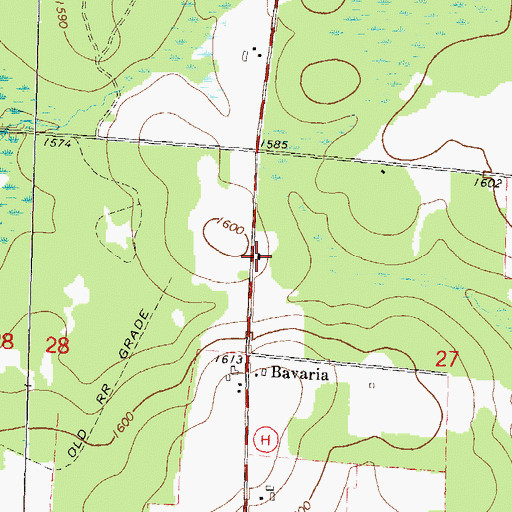 Topographic Map of Sunny Slope School (historical), WI