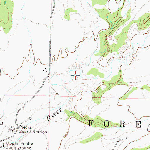 Topographic Map of East Fork Piedra River, CO