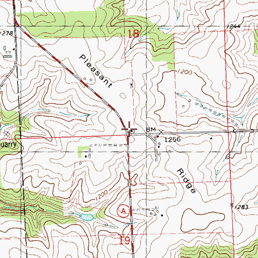 Topographic Map of Carter School (historical), WI