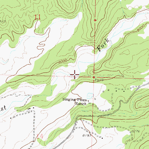 Topographic Map of Pagosa Creek, CO