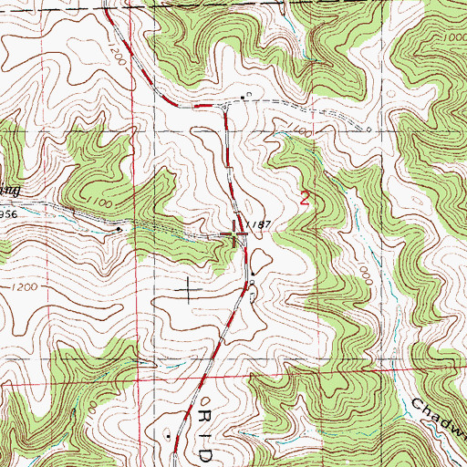 Topographic Map of Ames School (historical), WI