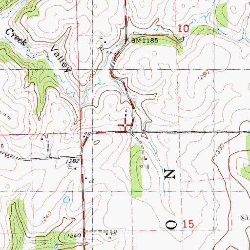 Topographic Map of Clinton Center School (historical), WI