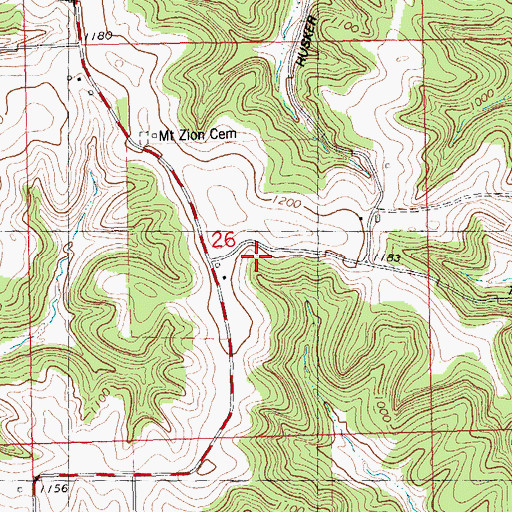 Topographic Map of Lyons School (historical), WI
